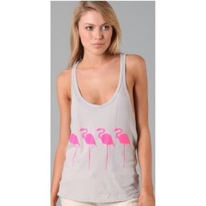 {Wildfox} Medium Flamingo Racerback Tank